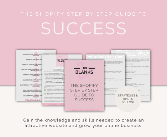 EBOOK: THE SHOPIFY STEP BY STEP GUIDE TO SUCCESS - DIGITAL DOWNLOAD