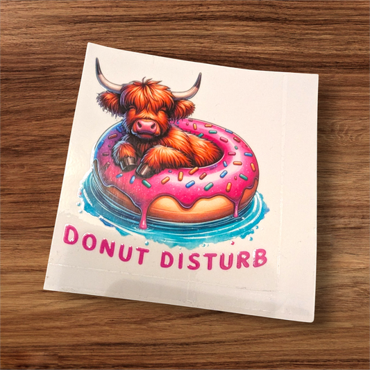 UVDTF Decal - cows - donut disturb