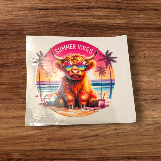 UVDTF Decal - cows - summer vibes