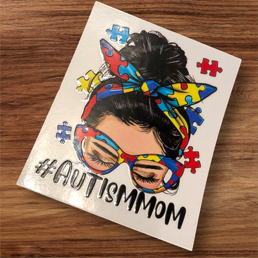 UVDTF Decal - autism mom