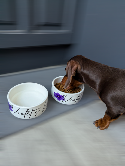 Personalised Ceramic Pet Bowl – Custom Dog Bowl with Name – Personalised Dog & Cat Feeding Bowl – Pet Gift for Dog Lovers