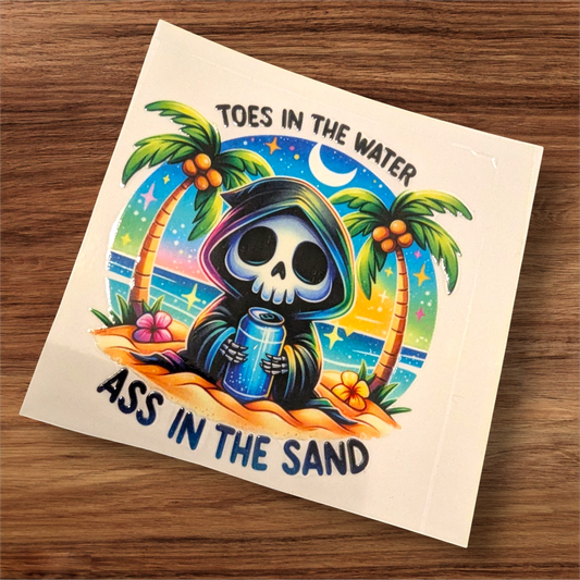 UVDTF Decal - toes in the water