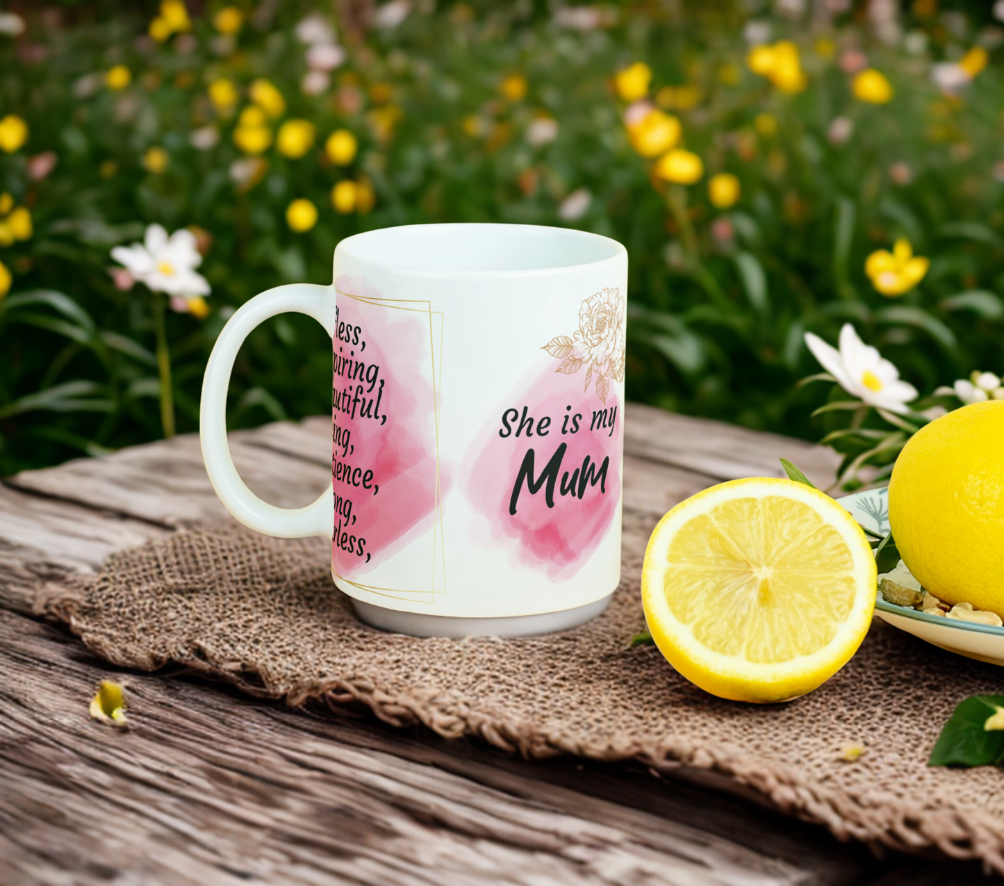 She Is My Mum Coffee Mug 11oz – Cute Mum Gift Mug – Mother’s Day Ceramic Mug